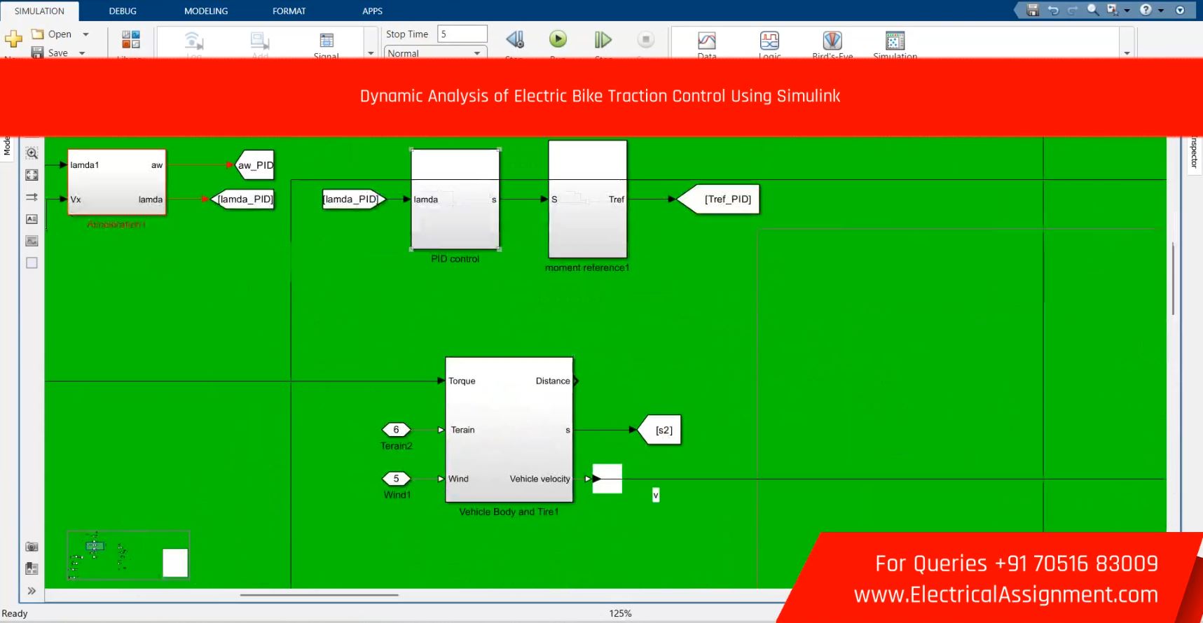Dynamic Analysis of Electric Bike Traction Control Using Simulink screenshot 2